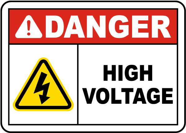 Danger High Voltage Sign