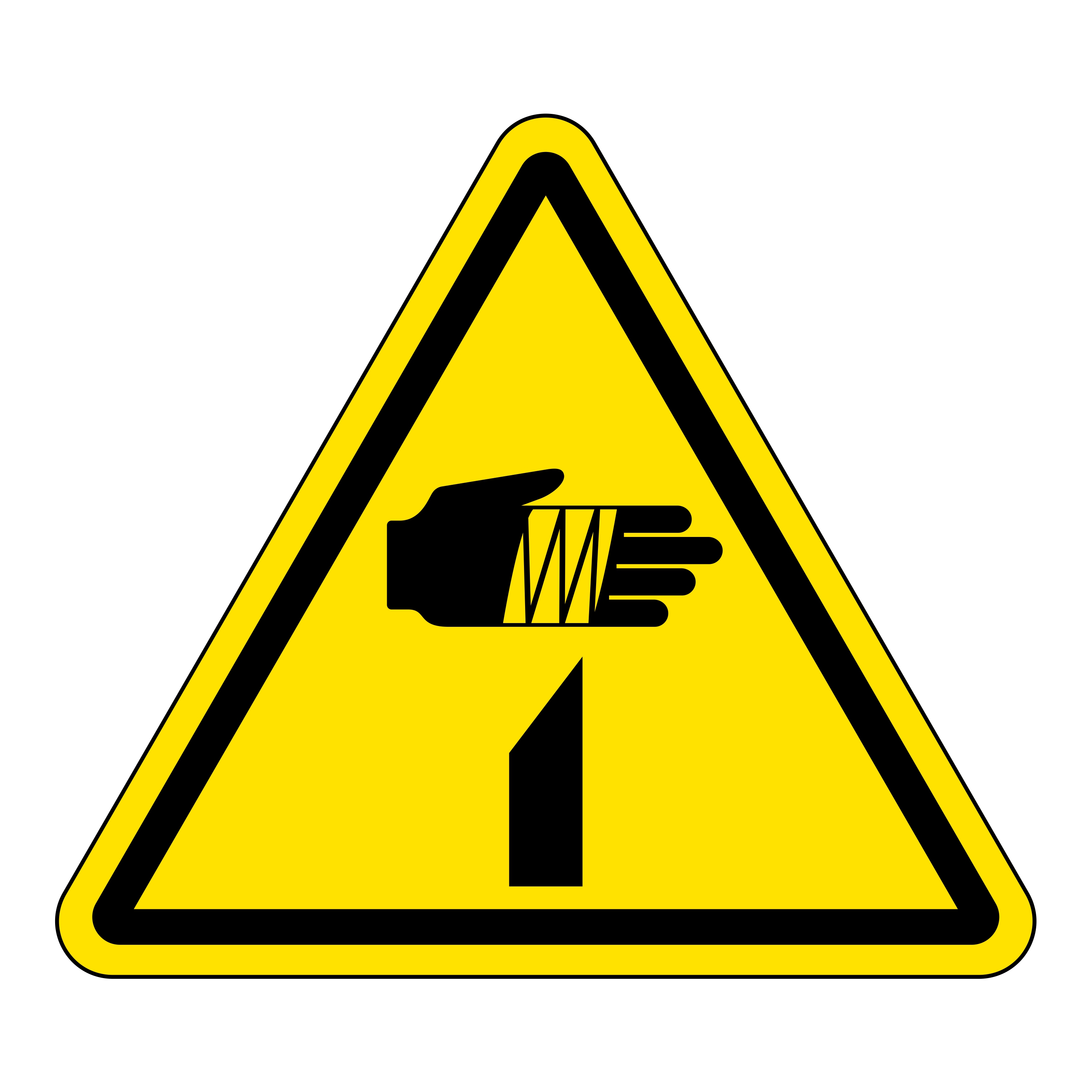 Hand Safety Sign For Rotating Mechanism HSS50010