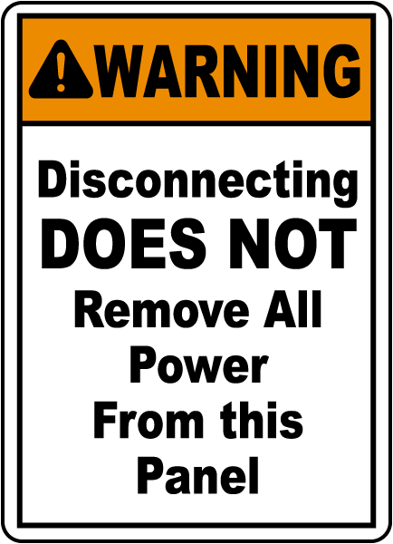 Disconnecting Does Not Remove All Sign