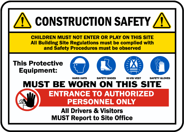 Construction Site Safety Sign