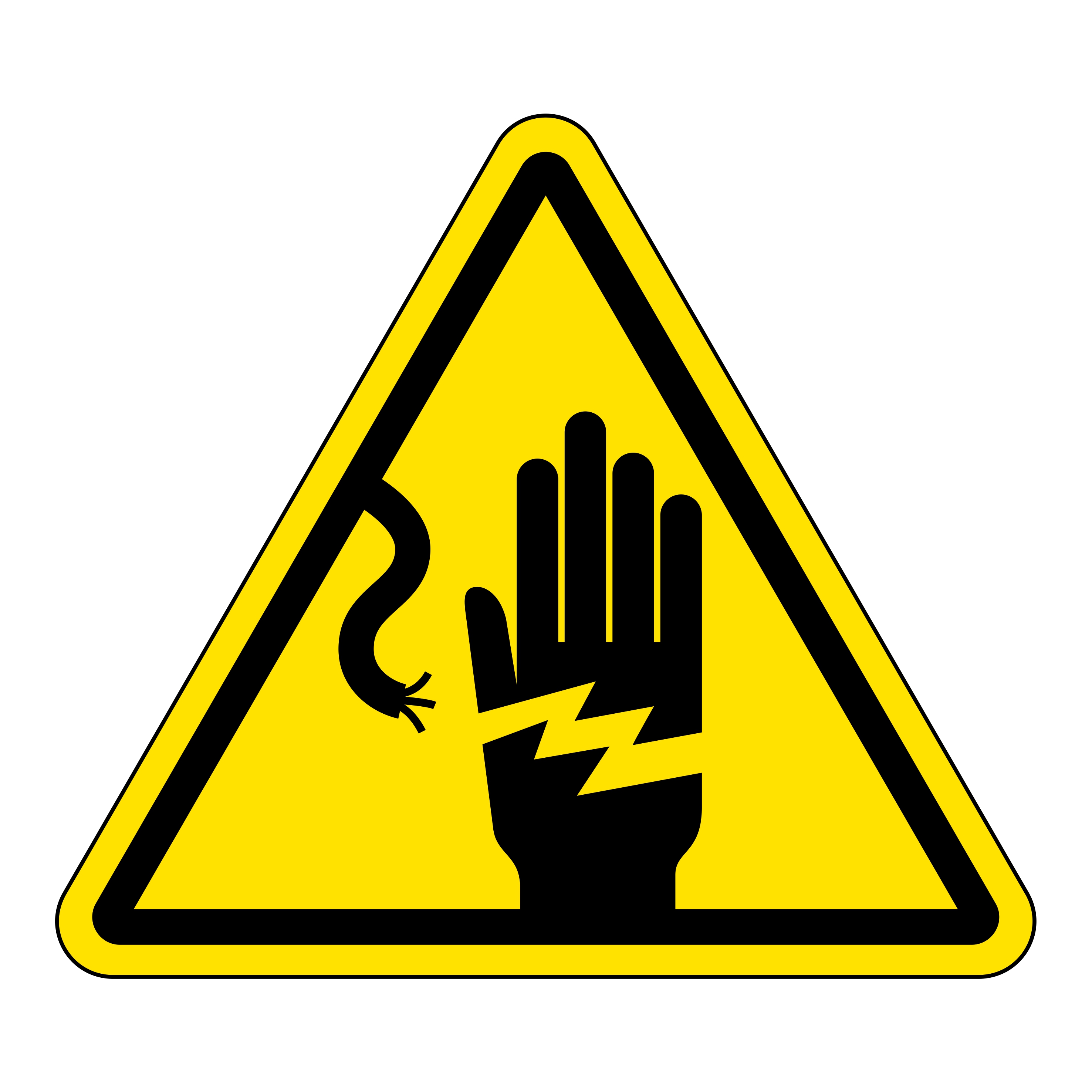 Hand Safety Sign For Rotating Mechanism HSS50017