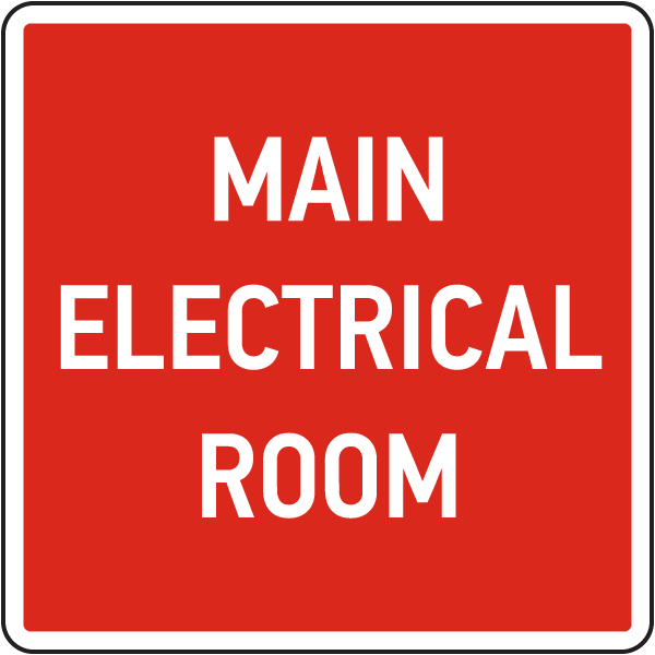 Main Electrical Room Sign