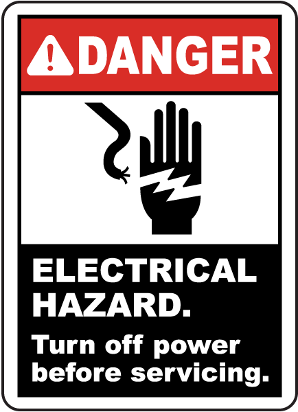 Electrical Hazard Turn Off Power Sign