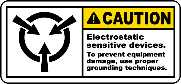 Caution Electrostatic Sensitive Label