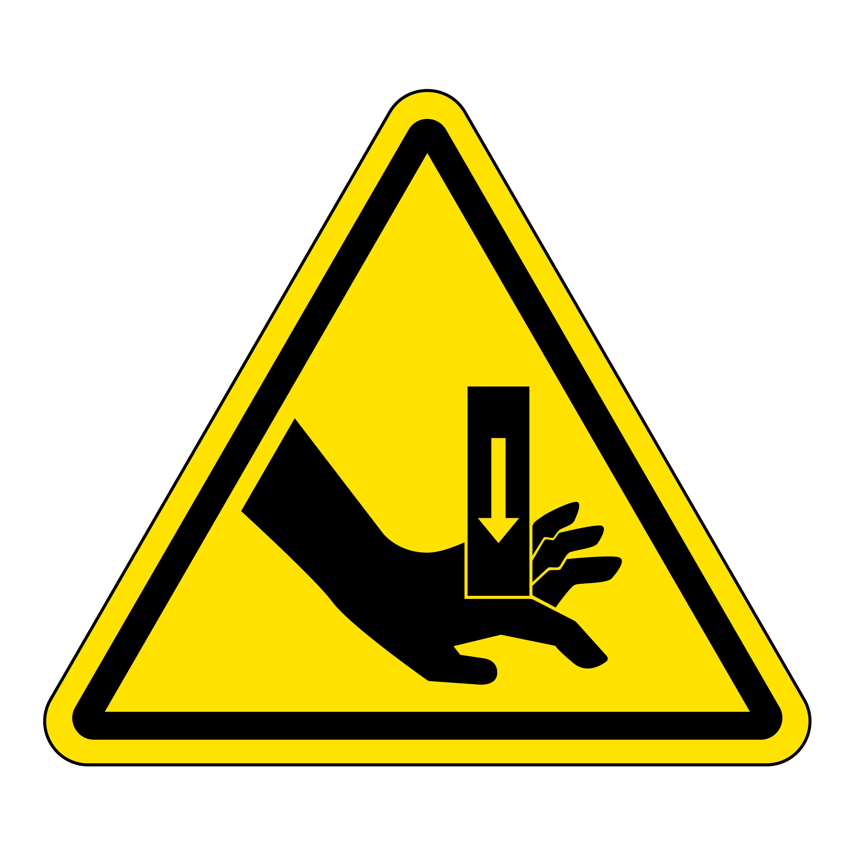 Hand Safety Sign For Rotating Mechanism HSS50018