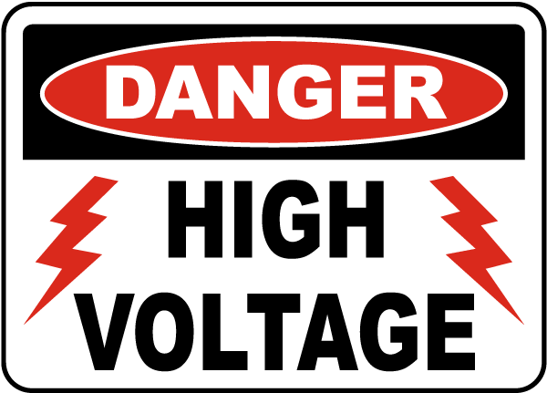 Danger High Voltage Sign