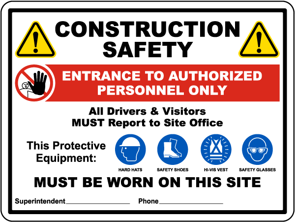 Construction Site Safety Sign