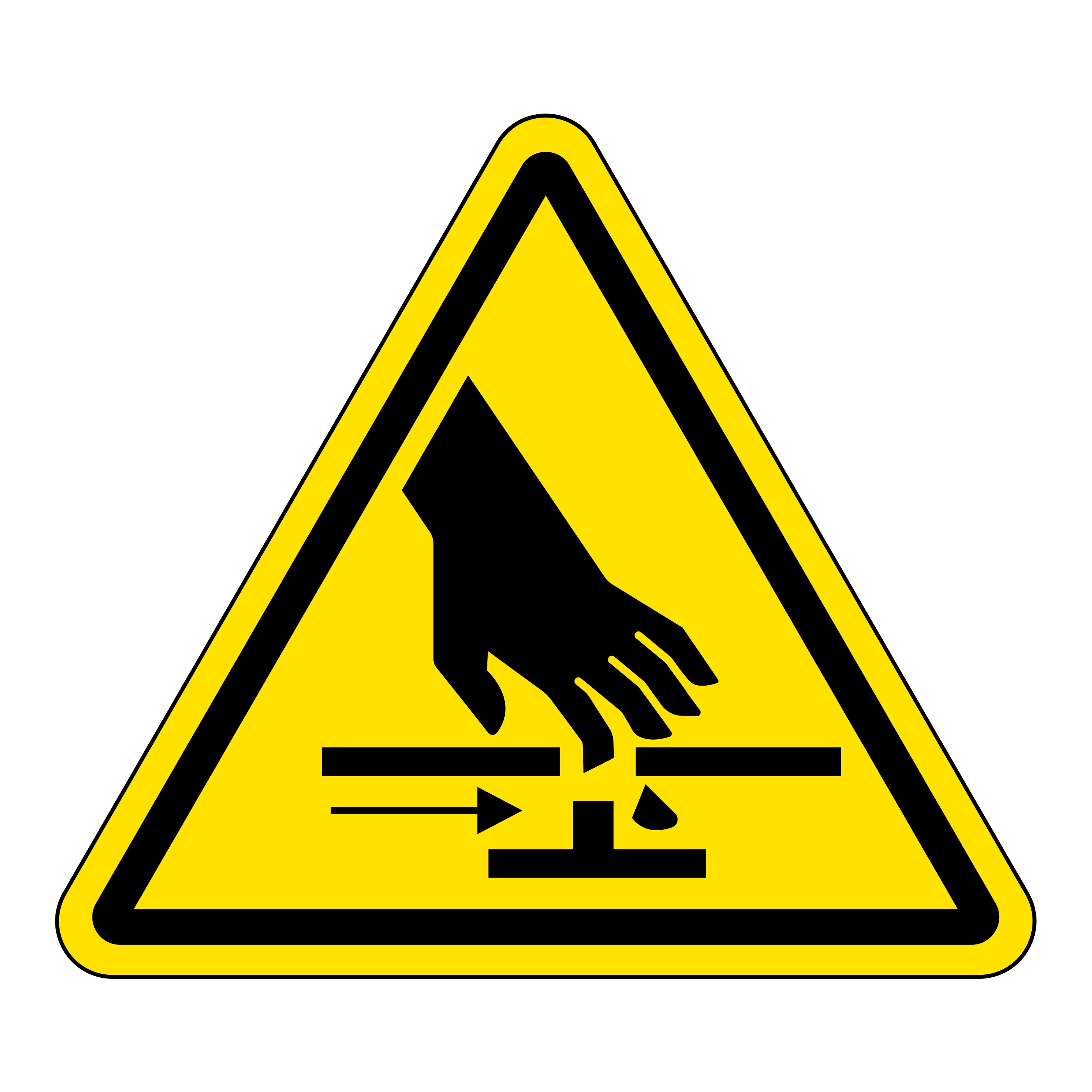 Hand Safety Sign For Rotating Mechanism HSS50013