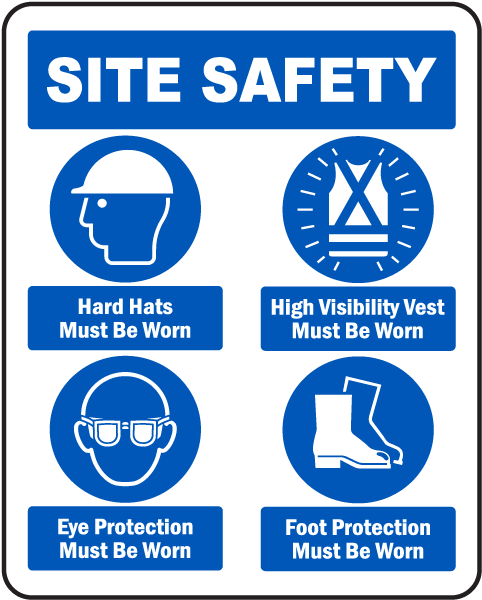 Site Safety Mandatory PPE Sign