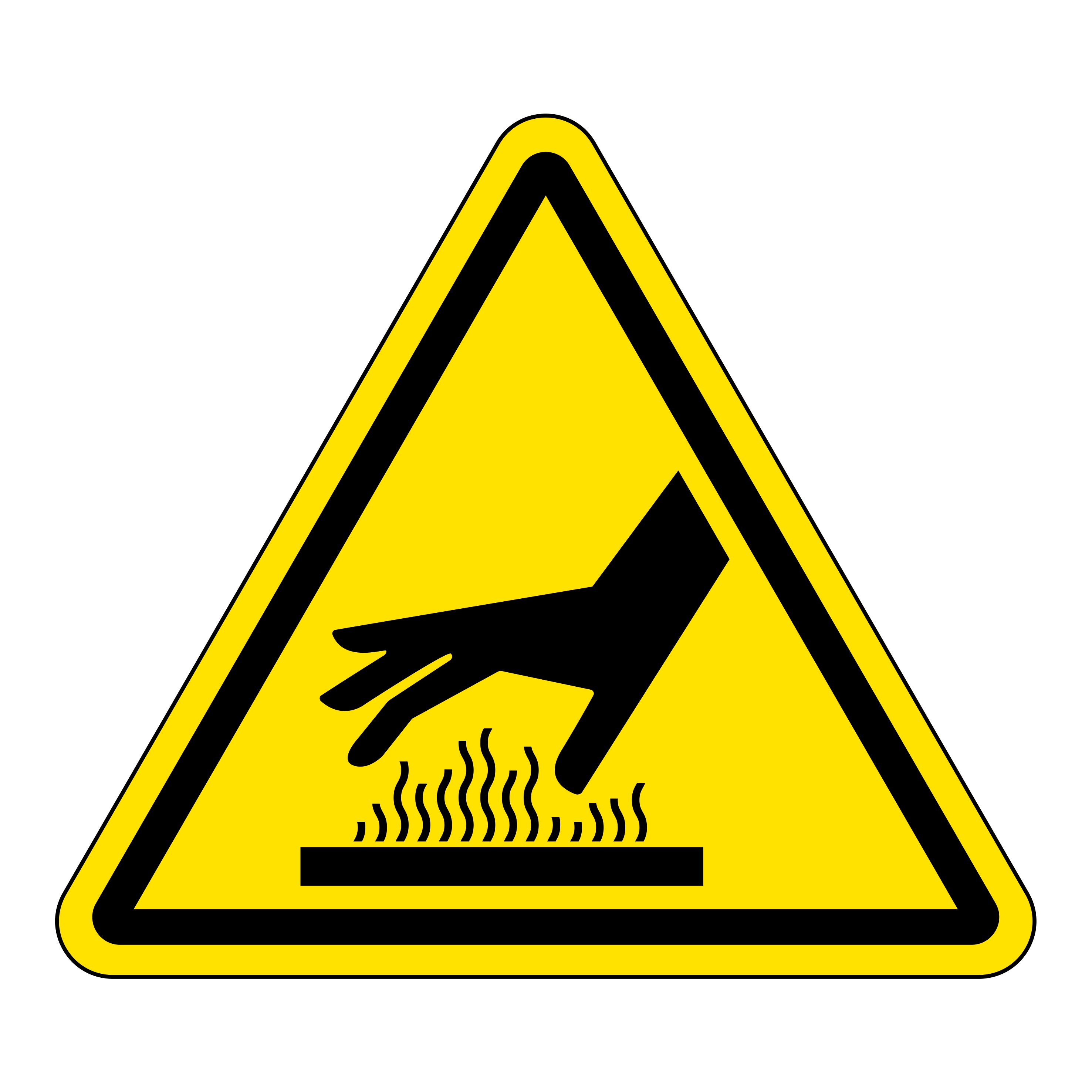 Hand Safety Sign For Rotating Mechanism HSS50023