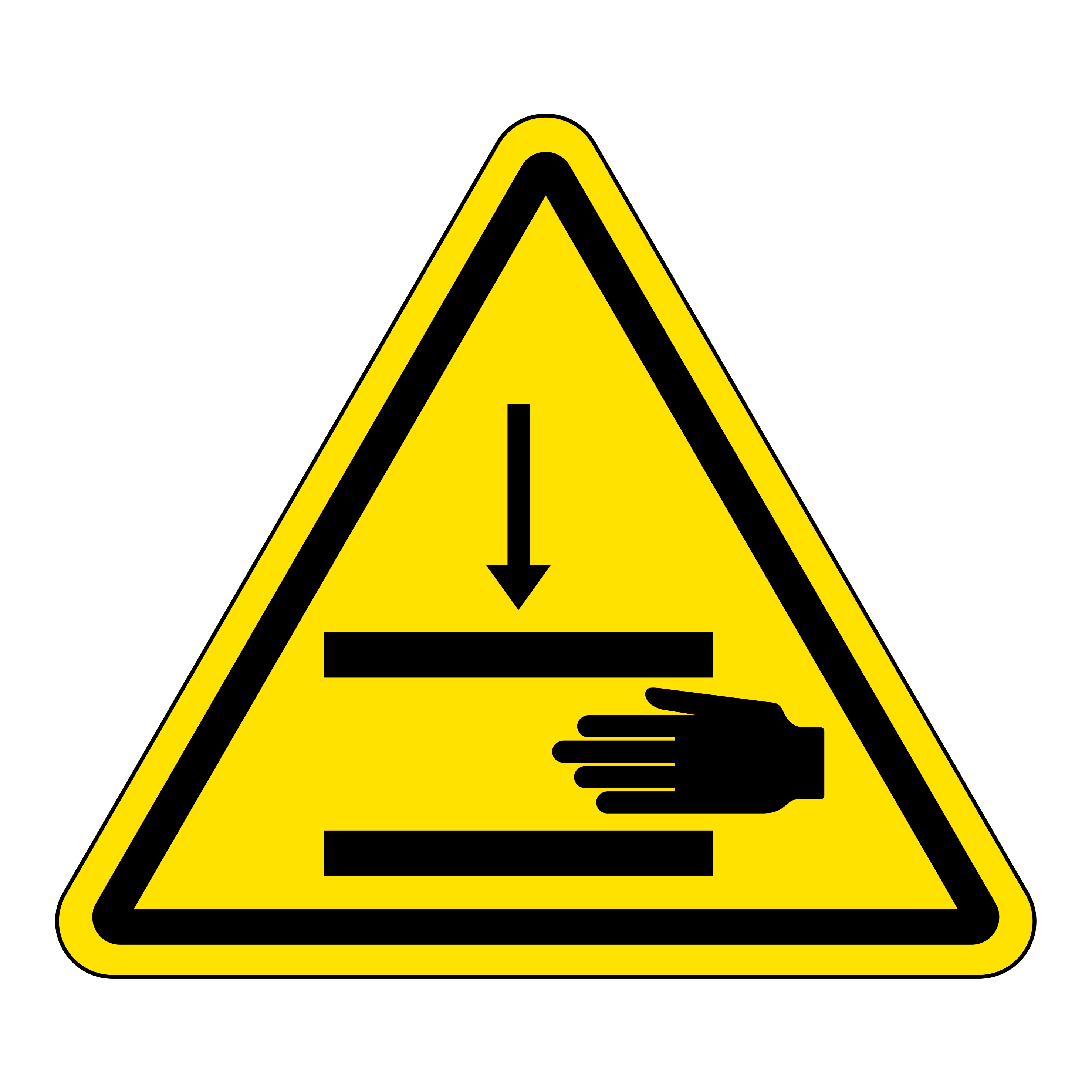 Hand Safety Sign For Rotating Mechanism HSS50012