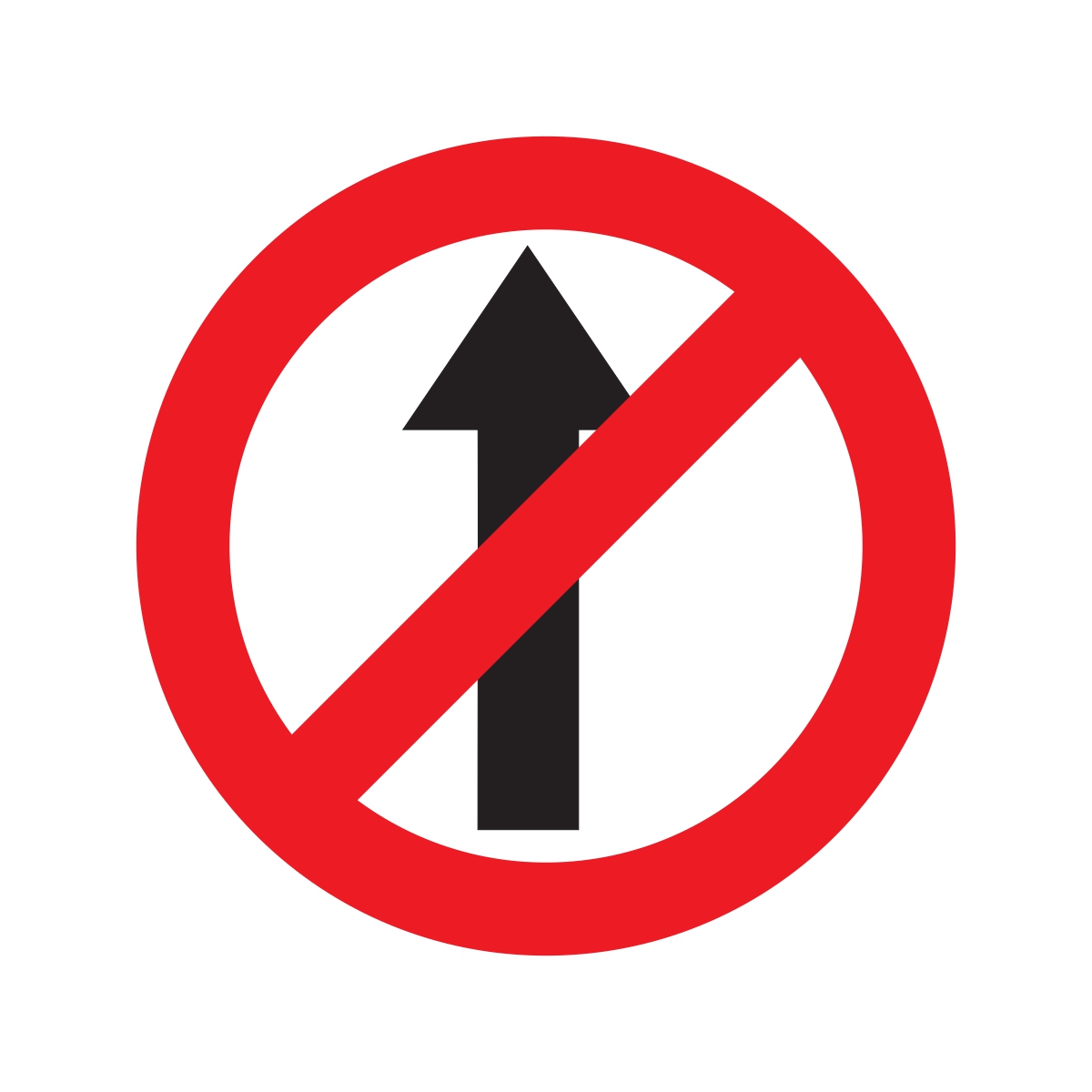 NO ENTRY Mandatory Road Signs