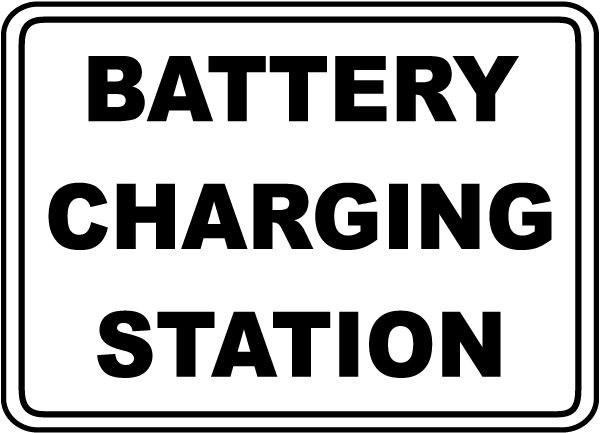 Battery Charging Station Sign