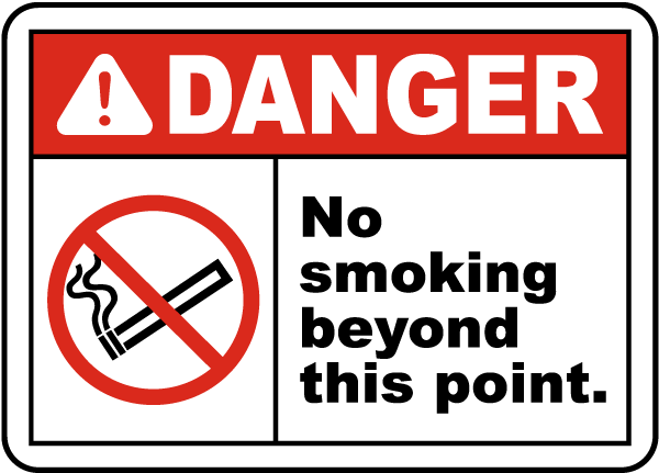 No Smoking Beyond This Point Sign