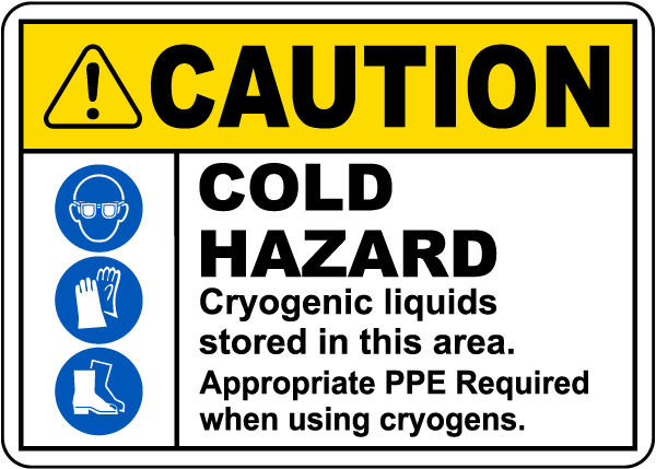 Caution Cold Hazard Sign