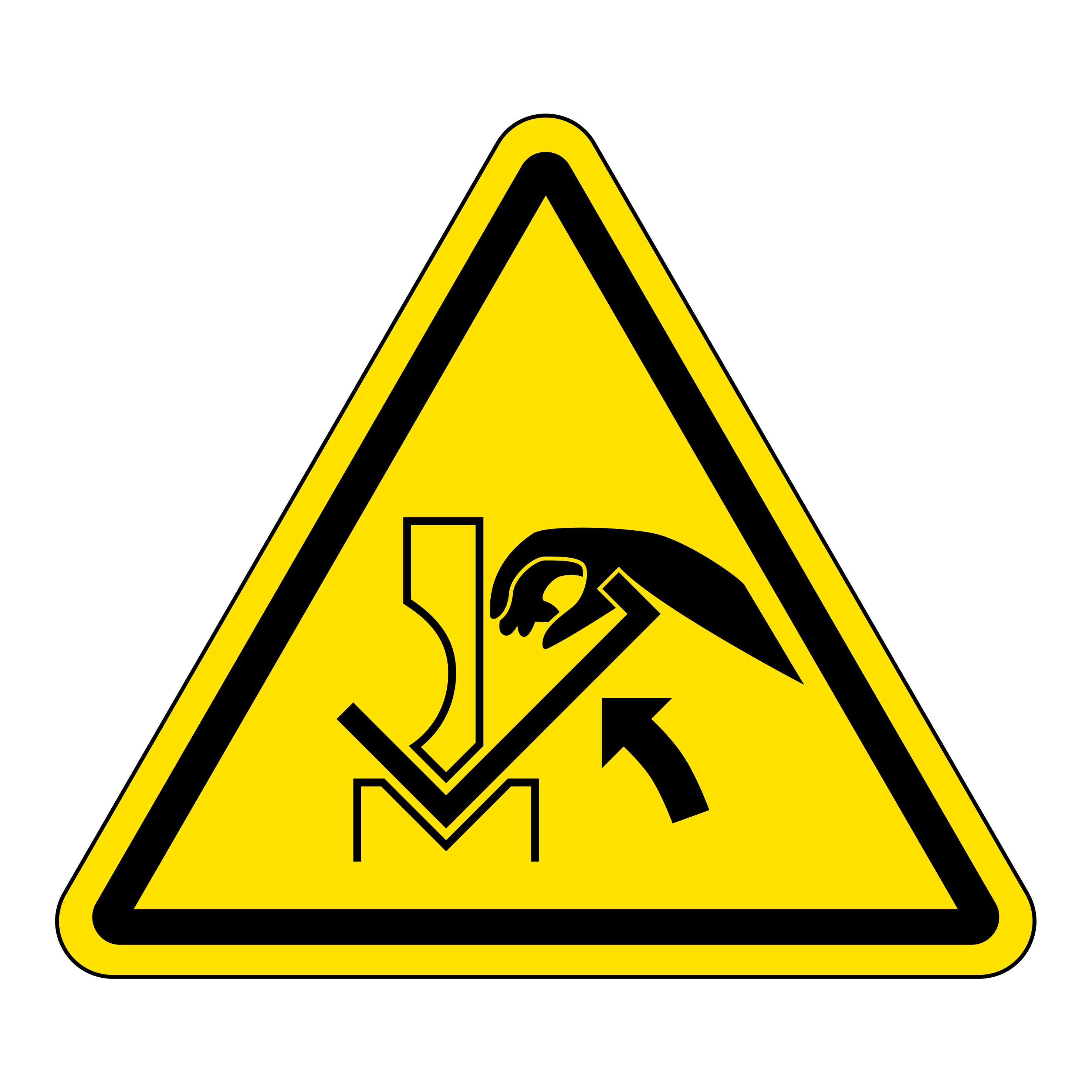 Hand Safety Sign For Rotating Mechanism HSS50006