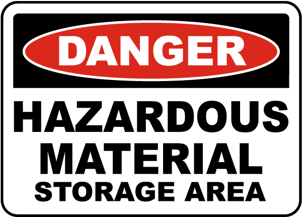 Hazardous Material Storage Area Sign