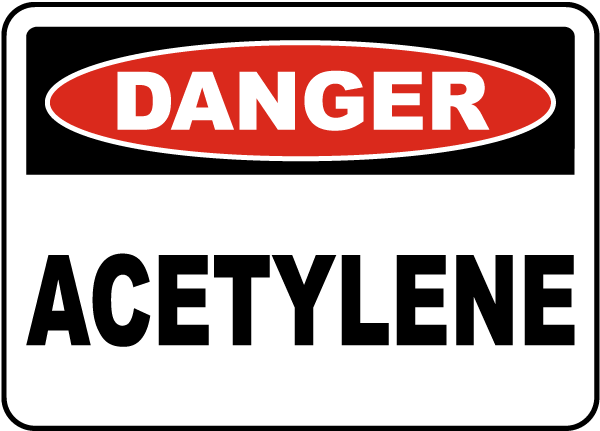 Danger Acetylene Sign