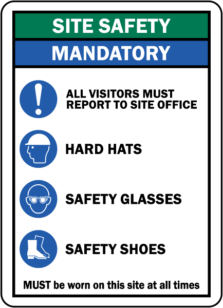 Site Safety Mandatory PPE Sign