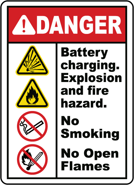 Explosion and Fire Hazard Sign