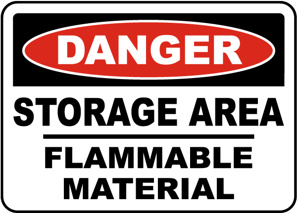 Storage Area Flammable Sign