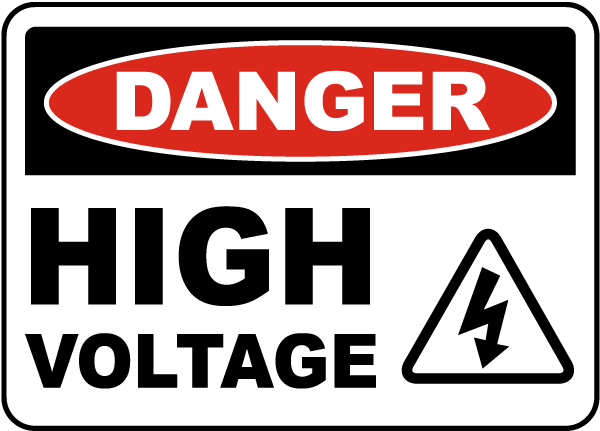 Danger High Voltage Sign