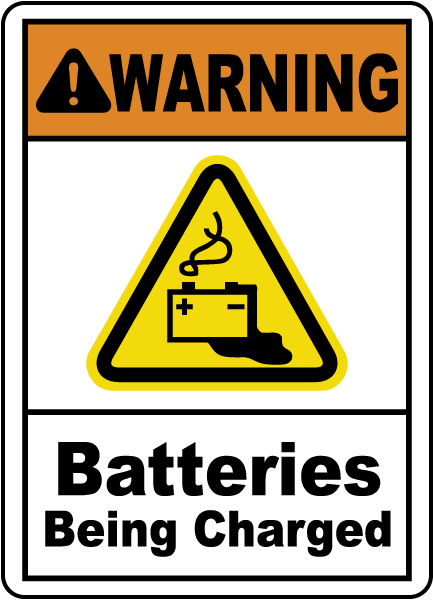 Batteries Being Charged Sign