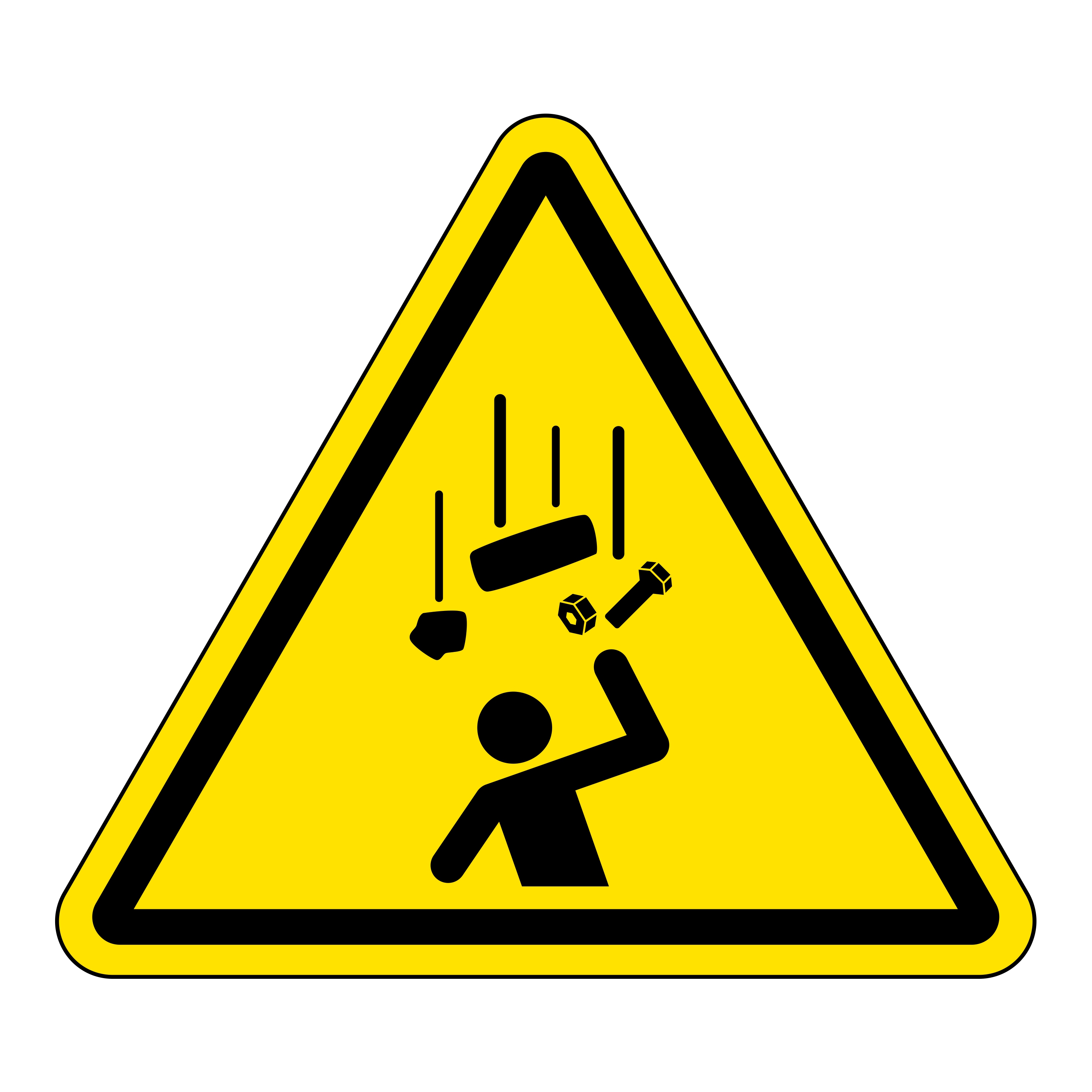 Hand Safety Sign For Rotating Mechanism HSS50015