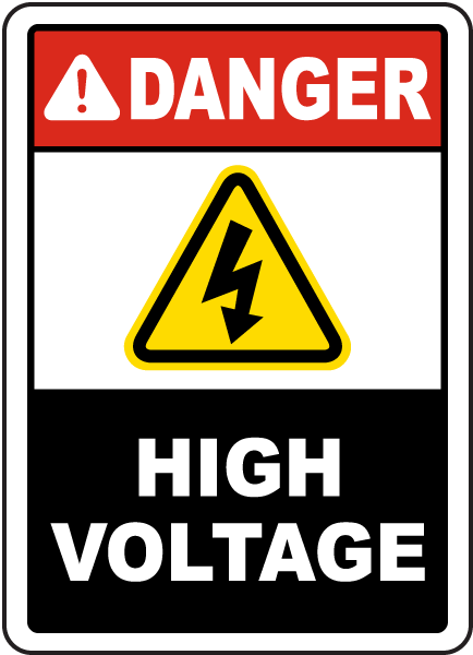 Danger High Voltage Sign