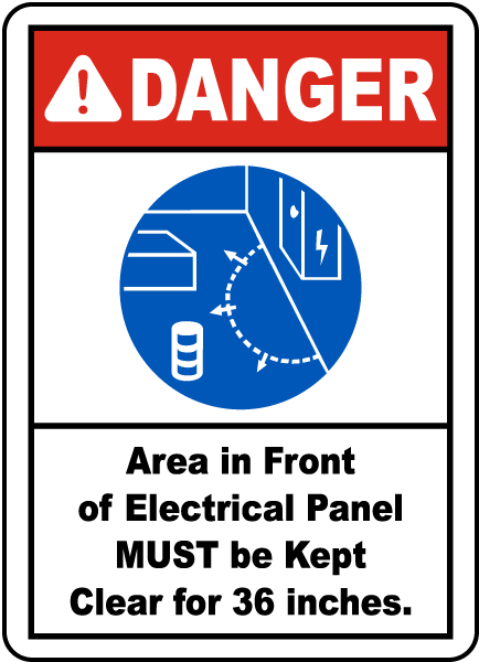 Area Must Be Clear For 36 Inches Sign