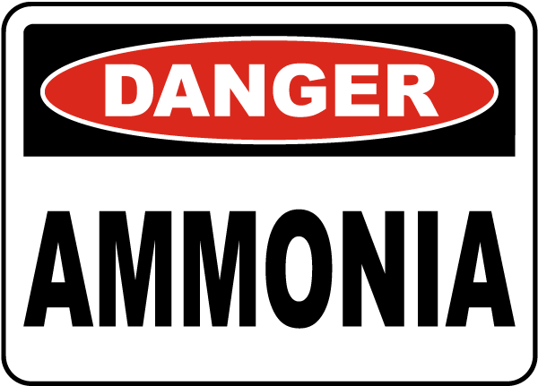 Danger Ammonia Sign