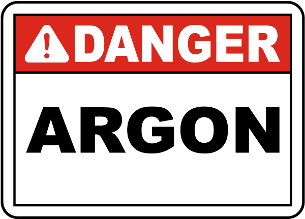 Danger Argon Sign