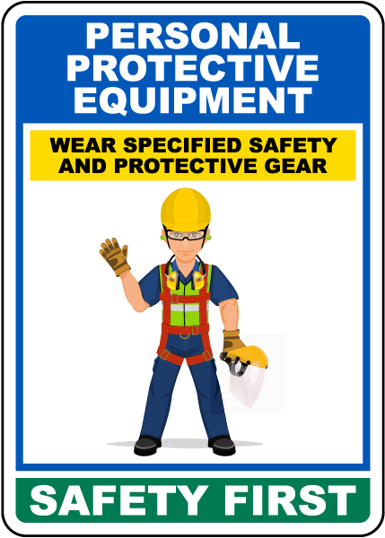 Job Site Dress Code Max PPE Required Sign