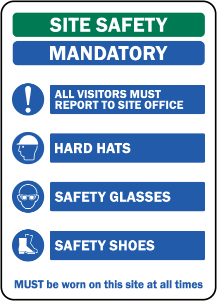 Site Safety Mandatory PPE Sign