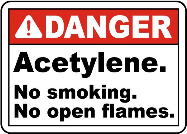 Danger Acetylene Sign