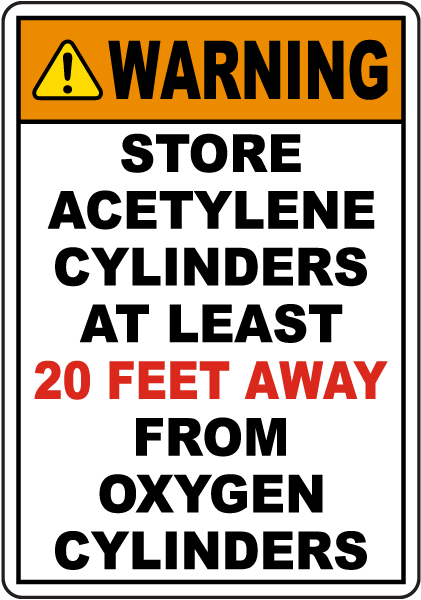 Acetylene Storage Area Sign