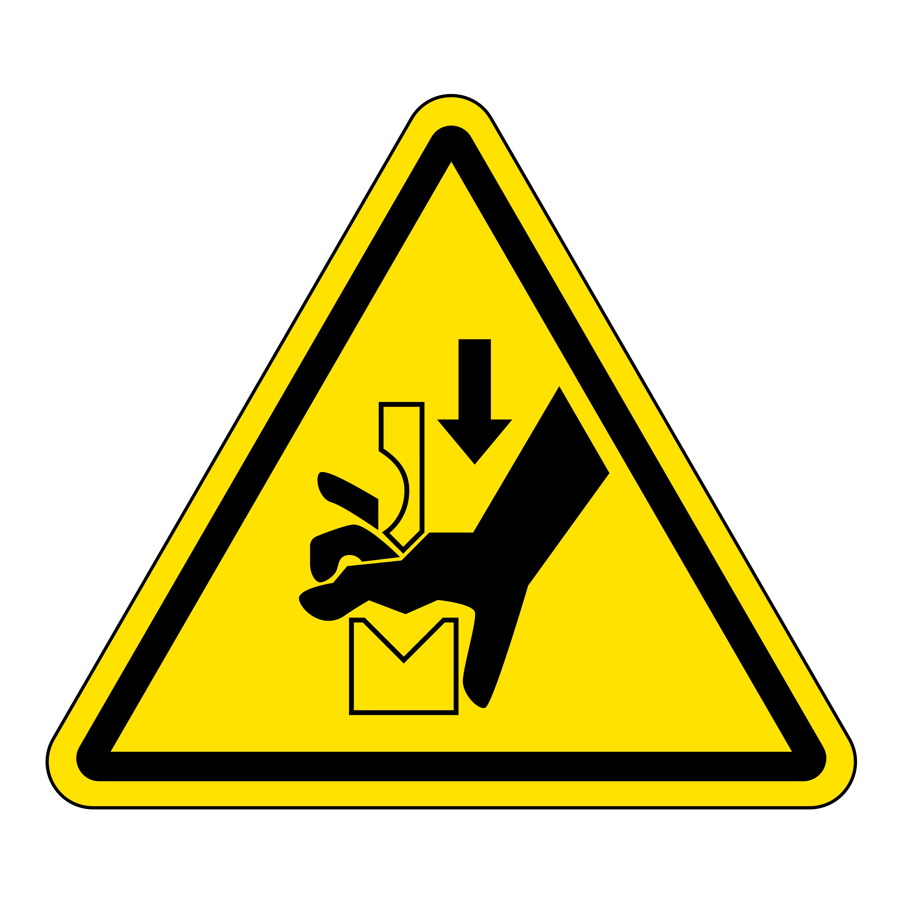 Hand Safety Sign For Rotating Mechanism HSS50014