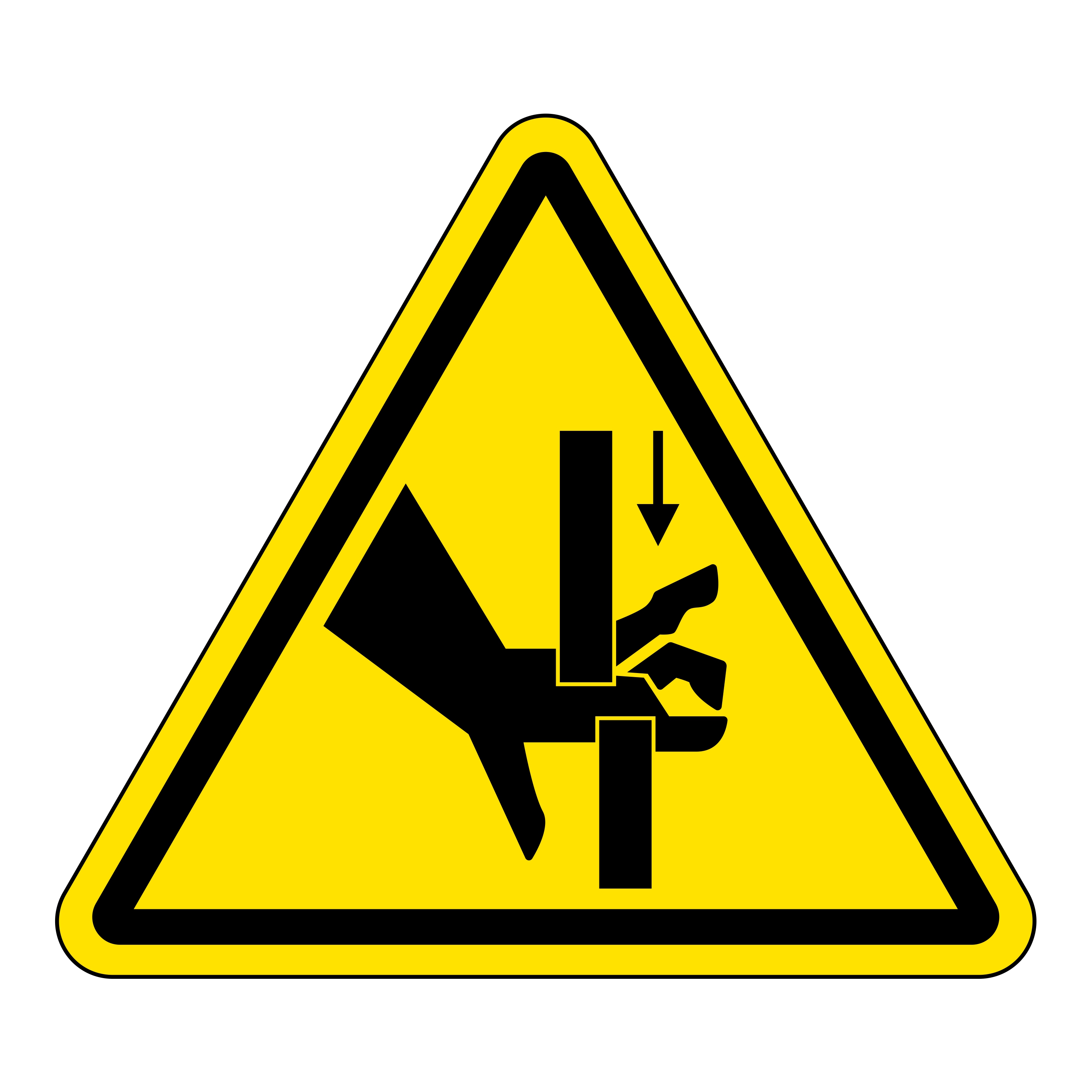 Hand Safety Sign For Rotating Mechanism HSS50009